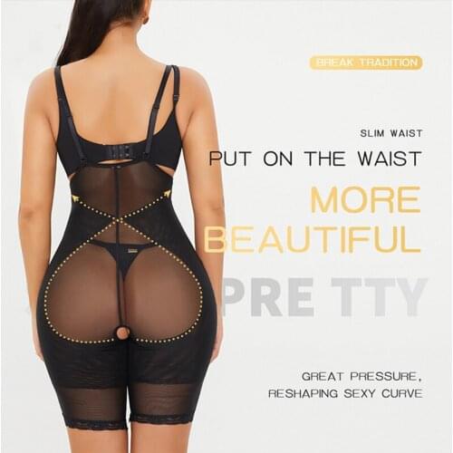 Plus Size One-piece Waist And Abdomen Peach Hip Tight Fat Body Shapewear