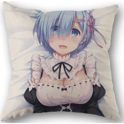 Re:Life In A Different World From Zero Rem Pillow Covers Cases Cotton Linen Square Decorative Pillowcase Outdoor,Home Cushion