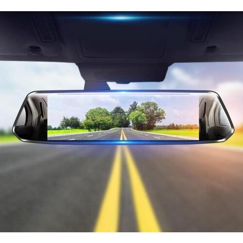 Set-935b Multifunctional 1080P Car DVR Auto Driving Recorder Bluetooth Music Dual Lens Rearview Mirror Loop Recording Universal