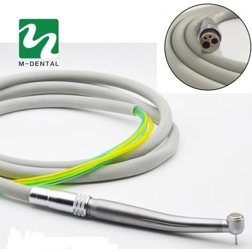Dental 4 Holes Handpiece Hose Tube with Connector for High Speed Handpiece Dentistry Material Free Shipping