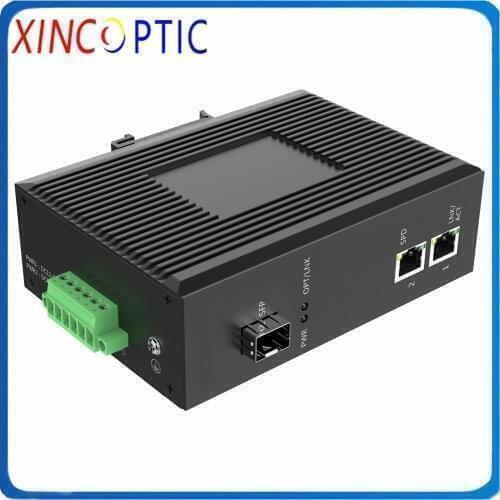 1Dual Fiber+2RJ45, SM 1310nm, 20km, SC,10/100/1000M 1Fiber+1RJ45 Gigabit Industrial Type Fiber Media Converter