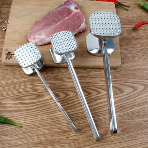 1PC Kitchen Aluminum Alloy Loose Tenderizers Meat Hammer Two Sides Pounders Knock-sided for Steak Pork Kitchen Tools Accessories