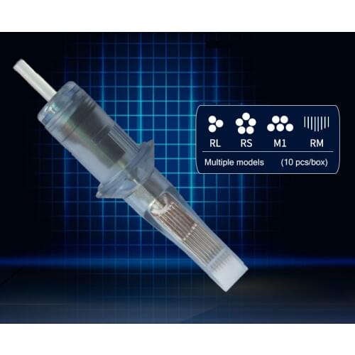 10pcs Pro Disposable Semi Permanent Makeup Tattoo Cartridge Needles Eyebrow Tattoo Pen Machine Supply 5M1/7M1/9M1/11M1/13M1/15M1