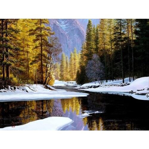 14/16/18/27/28 Top Quality Beautiful Counted Cross Stitch Kit Abstraction Beauty and Grape A8329 landscape tree