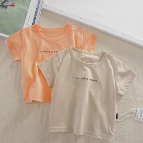 2020 Summer Toddler Baby T-shirts Casual Letter Short Sleeve Tops For Boy Baby Girls Tshirts 2 3 4 5 6 Years Child Tees Shirts