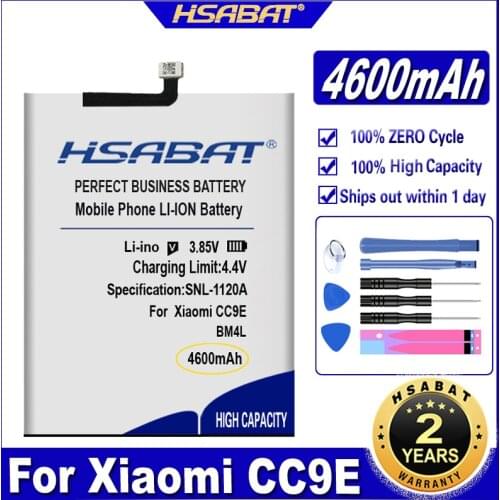 HSABAT BM4L 4600mAh Battery for Xiaomi CC9E Batteries
