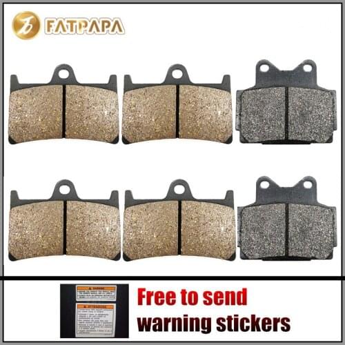 Motor Accessories FL + FR + R Brake Pads for YAMAHA 400 FZR RR FZR400 1992