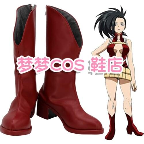 Anime My Hero Academia YAOYOROZU MOMO Cosplay Shoes Costume Prop Boots Halloween Men Women Custom Made European Size