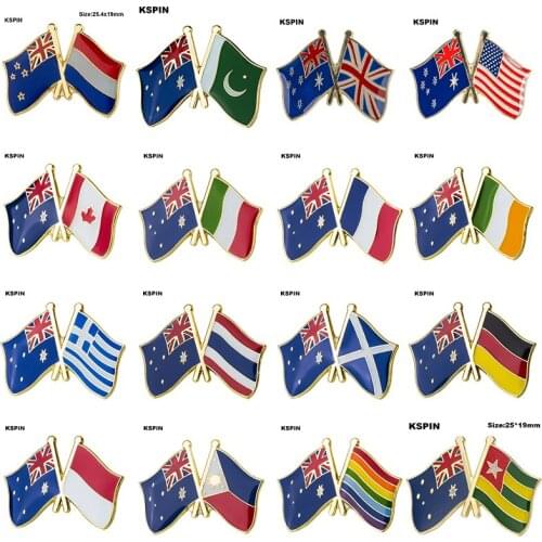 Australia Friendship Flag Lapel Pin Brooch Badge Jacket Coat Pocket Brooches Pins Accessories