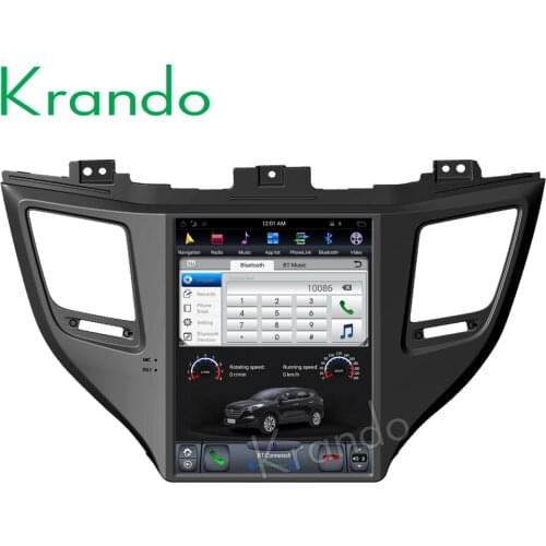 Krando Android 8.1 10.4" Tesla Vertical screen car audio radio gps player for Hyundai Tucson IX35 2015-2017 multimedia system