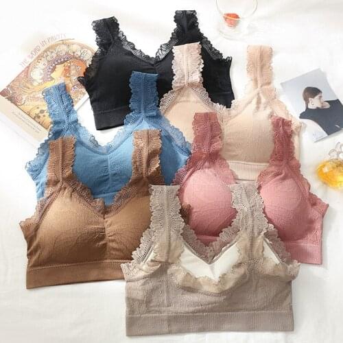 Push Up Bra New Seamless Sexy Lace Wrapped Chest No Steel Ring Cross Back Bralette Underwear Beautiful Back Wrapped Chest