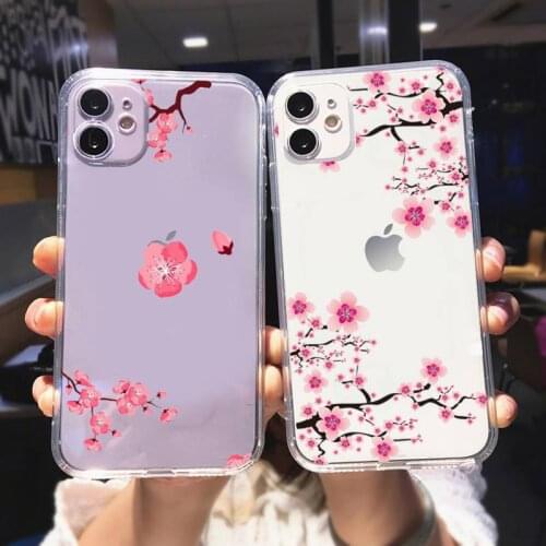 Zororong Cherry Blossoms Tree Phone Case For iPhone 12 Mini 11 Pro XS Max X XR 7 8 Plus