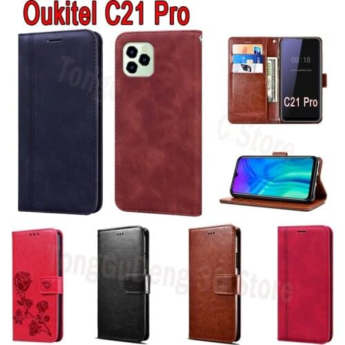 Book For Oukitel C21 Pro Case Funda Flip Wallet Leather Phone Protective Shell Cover On Oukitel C21Pro чехолна Etui Coque