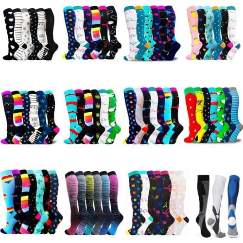 Dropship Compression Socks Varicose Veins Golf Tube Soccer Stockings Outdoor Running Compress Stockings Pressure Socks Wholesale