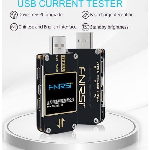 FNB38 USB Tester DC Digital Voltmeter Amperimetro Current Voltage Meter Volt Amp Ammeter Detector Power Bank Charger Indicator