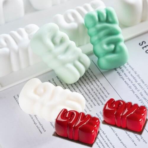 Food Grade Soft Silicone Handmade Soap Mold Heart Shape Roses Two Cavities LOVE Flexible Silicone Soap Mold Soap Making Set