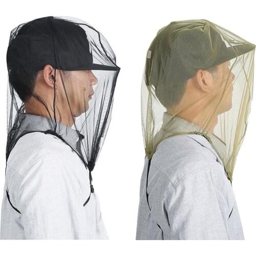 Outdoor Jungle Adventure Headgear Dust-proof Mosquito Hat Insects Prevention Net Yarn Cap Hiking Camping Sunscreen Cap