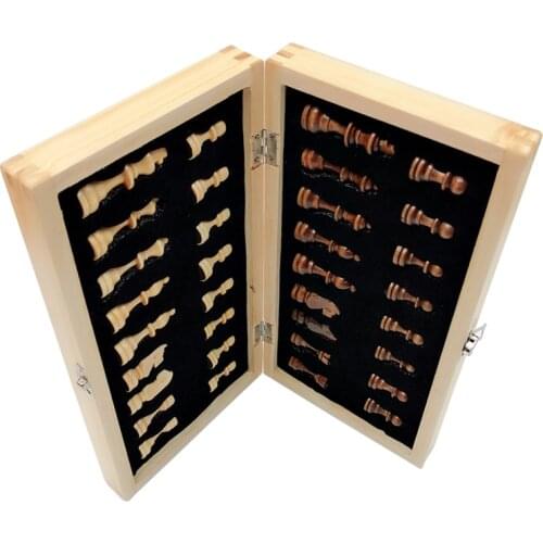 Hot Top Quality Wooden Folding Magnetic Chess Set Solid Wood Chessboard Magnetic Pieces Entertainment Board Games Children Gifts