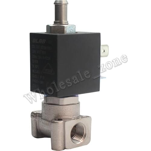 OLAB Italy SERIE 6000-9000 AC 230V N/O G1/8' Brass Coffee Makers Steam Air Water 2 Position 2 Way Electric Solenoid Valve