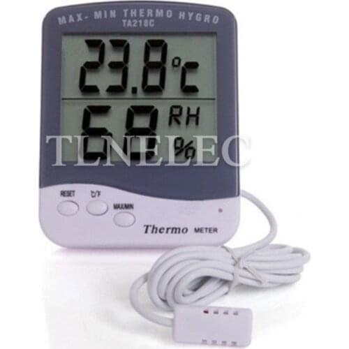 Indoor Electronic Digital Thermometer and Hygrometer Memory Household Thermometer with 1.5 Meter Probe