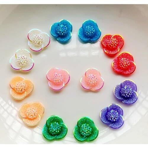 30pieces beautiful floral AB color resin rhinestone DIY decorative accessories nail art decorations rhinestone applique