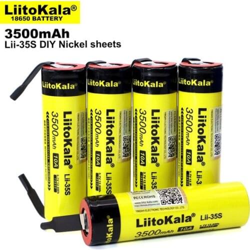 1-10 PCS Brand New Original Liitokala Lii-35S 3.7V 3500mah 18650 Lithium Rechargeable Battery Welding Nickel Sheet