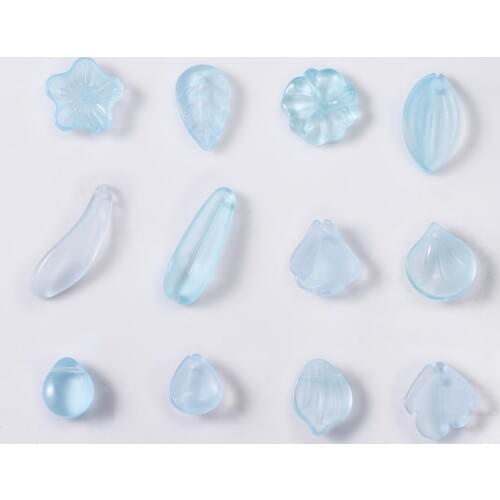 Fashion Gradient Jelly Color Glass Petals Beads Crafts For DIY Crystal Pendant Earrings Jewelry Making Accessories