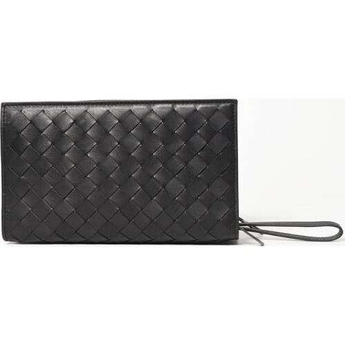 Clutch Male Mens Bag Handbags Cosmetics Clutches Fashion Luxury Brand Goods Natural Leather Genuine Woven Calfskin 2020 New