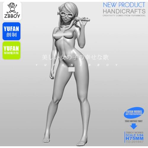 1/24 Resin Kits Beautiful girl resin soldier Self-assembled TD-201947