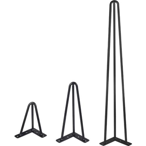 HJY 4Pcs Black Iron Table Legs Dresser Foot Bracket Coffee Desk Furniture Leg European American Style Metal Hardware Chair Legs