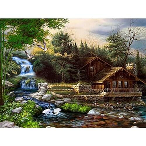 Oneroom Moonlight goddess Wolf Animal For Embroidery Needlework 14CT Counted Unprinted DMC DIY Cross Stitch Kits Handmade Art