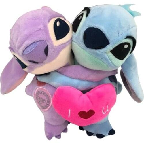 20cm Lilo And Stitch Plush Toys #626 Stitch And #624 Angel Couple love Stuffed Plush Soft Doll For Kids Gift