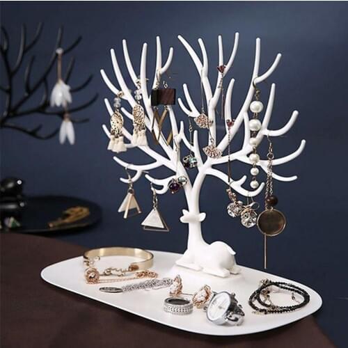 Antler Tree Jewelry Hanging Organizer Rack Earrings Necklace Ring Display Stand Jewelry Hanging Organizer Rack Earrings Necklace