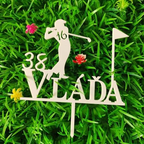 Custom name and age cake topper/Golf theme /sports theme cake topper/Personalized custom birthday cake topper/birthday gift