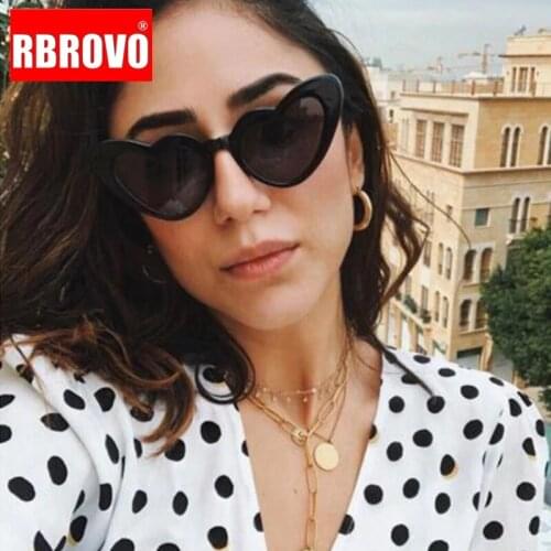 RBROVO 2021 Love Heart Sunglasses Women High Quality Eyewear For Women/Men Metal Eyeglasses Vintage Glasses Shades For Women