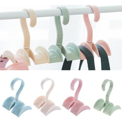 Wardrobe receiving creative bag receiving rack plastic coat hook multi-functional tie rack nail-free bag hook