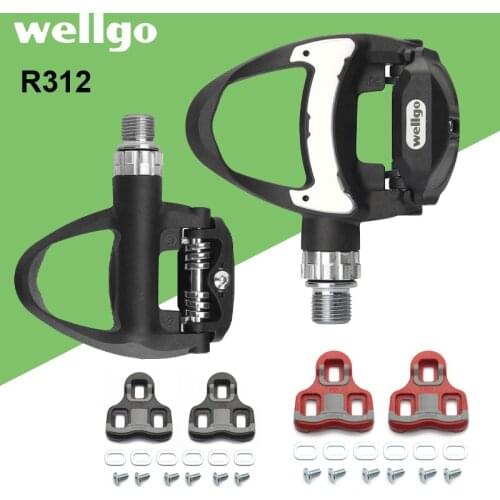 Wellgo R312 249g Ultra-Light Carbon Road Bicycle Clipless Pedals with 3 Bearing include two pairs cleats