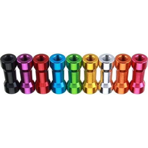 Suleve 10Pcs M3 10mm Aluminum Alloy Standoff Spacer Round Column MultiColor Smooth Surface