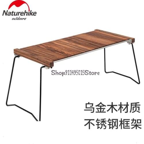 Outdoor Folding Table Portable Camping Barbecue Table Self Driving Camping Solid Wood Long Table