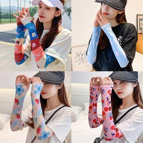 1 Pair Arm Sleeves Sun UV Protection Outdoor Sports Cuffs Cycling Sleeves Bicycle Handguards Arm Cover Warmers Sleeve for Women