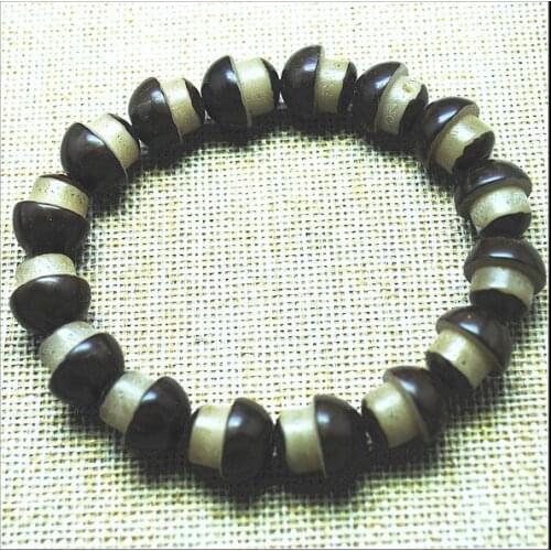 Natural bodhi longwen wooden bracelets round shape size 14x14mm powerful bracelets mushroom shape sepecial bangles