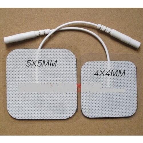 100 Piece 5*5CM Electrode Pads Tens Electrodes for Tens Digital Therapy Machine Massager 4x4cm Nerve Stimulator with 2mm Plug