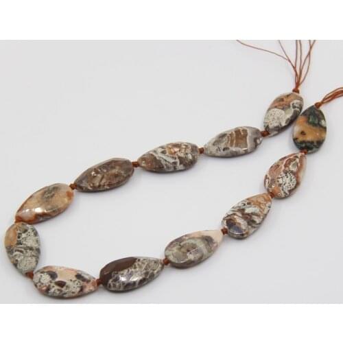 15.5"strand Faceted Drop Slab Natural Ocean Jaspers Loose Beads,Raw Ocean Agates Slice Nugget Pendants Jewelry Making