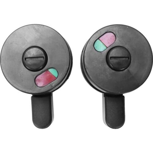 2pcs Public Toilet Door Locking Rotating Red Green Indicator Knob Lock