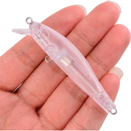 4.7g 7cm 40pcs Blank Unpainted Bait DIY Minnow Crankbait Wobbler Unpainted Lure Freshwater Fishing Blank Hard Lures Isca Pesca