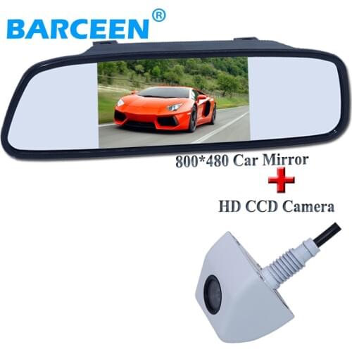5" Car mirror monitor Placement Sun visor +3 color in stock car reserve camera shockproof kit apply for universal cars