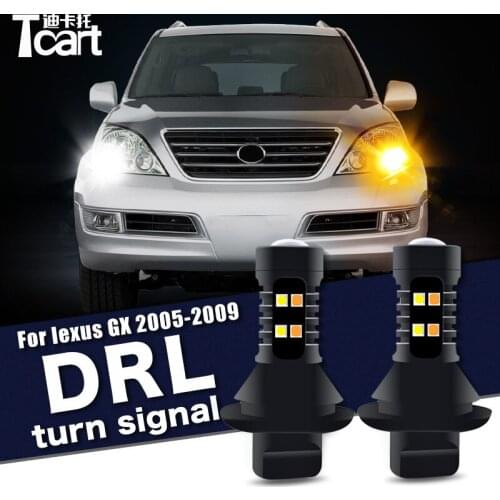 Car accessories For Lexus GX 470 460 (J120) 2004-2009 Led Daytime Running Light turn drl 2in1