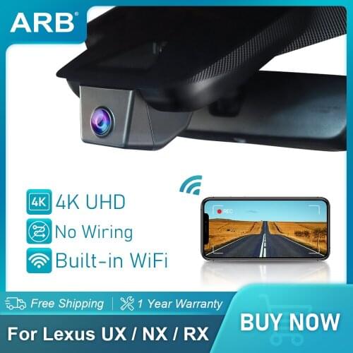 Car Dvr for Lexus NX RX UX 2016-2021 ARB Dash Cam 4K Ultra HD Hidden Camera WiFi Driving Recorder Wireless Auto Parts