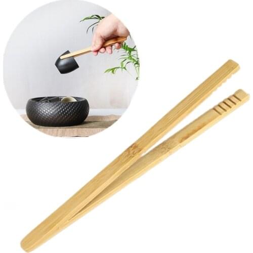 Bamboo Toast Tong Wooden Toaster Bagel Bacon Sugar Ice Tea Tongs Bamboo Tweezers Tea Clip Environmental Straight Bent Clip
