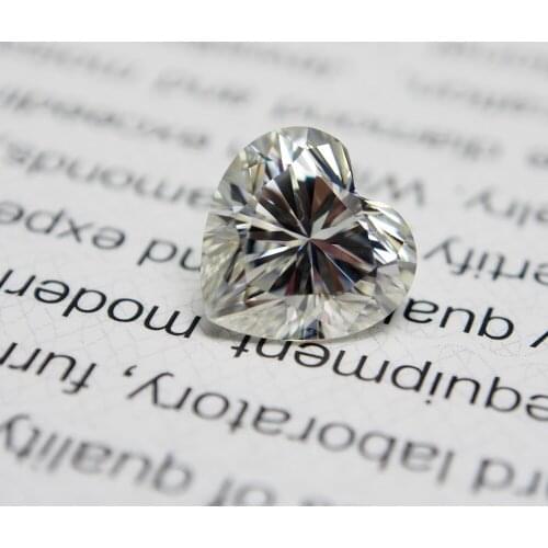 Clear Bright VVS Moissanite 9*9MM Heart Shape Gemstone Color Play or Fire Lab Created Loose Diamond for Women Gift